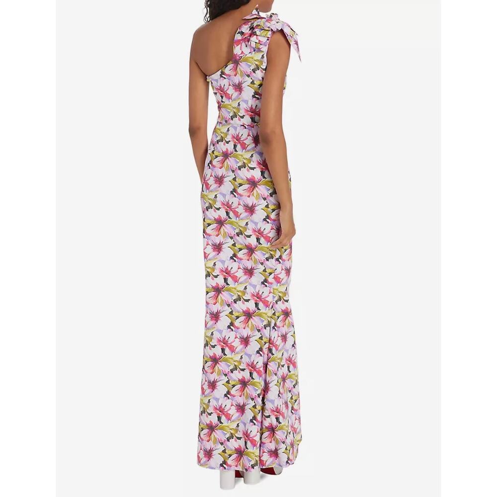 Chiara Boni La Petite Robe Gosia Floral One Shoulder Gown Maxi Dress Sz 48 12 L - Picture 4 of 11